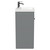 Danbury Satin Grey 500mm Wall Mounted Vanity Unit with 1 Tap Hole Slim Edge Basin and Single Drawer with Polished Chrome Handle Side View thumbnail