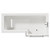 Loire 1700mm Right Hand L Shaped Shower Bath with Towel Rail Bath Screen and Light Oak Front and End Bath Panel Top View