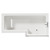 Loire 1700mm Right Hand L Shaped Shower Bath with Bath Screen and Light Oak Front and End Bath Panel Top View