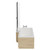 Loire 1700mm Left Hand L Shaped Shower Bath with Towel Rail Bath Screen and Light Oak Front and End Bath Panel Side View