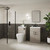 Hudson Reed Fusion Compact Matt Pebble Grey 500mm Combination Toilet Unit with Polymarble Worktop - CBI3204 Lifestyle 2