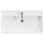 Vela Gloss White 800mm Wall Mounted Single Drawer Vanity Unit with Anya Basin Top View