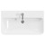 Vela Gloss White 800mm Wall Mounted 2 Drawer Vanity Unit with Anya Basin Top View
