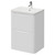 Vela Gloss White 600mm 2 Drawer Vanity Unit with Leni Basin Right Hand View