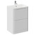 Vela Satin White 600mm 2 Drawer Vanity Unit with Leni Basin Left Hand View