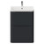 Vela Satin Anthracite 600mm 2 Drawer Vanity Unit with Leni Basin View from Front