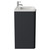 Vela Satin Anthracite 800mm 2 Drawer Vanity Unit with Leni Basin Side View