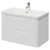 Vela Gloss White 800mm Wall Mounted 2 Drawer Vanity Unit with Leni Basin Right Hand View