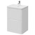 Vela Gloss White 600mm 2 Drawer Vanity Unit with Fina Basin Right Hand View thumbnail