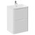 Vela Gloss White 600mm 2 Drawer Vanity Unit with Fina Basin Left Hand View