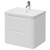 Vela Gloss White 600mm Wall Mounted 2 Drawer Vanity Unit with Fina Basin Right Hand View
