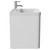 Vela Gloss White 600mm Wall Mounted 2 Drawer Vanity Unit with Fina Basin Side View