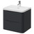 Vela Satin Anthracite 600mm Wall Mounted 2 Drawer Vanity Unit with Fina Basin Right Hand View