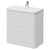 Vela Gloss White 800mm 2 Drawer Vanity Unit with Fina Basin Right Hand View