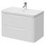 Vela Gloss White 800mm Wall Mounted 2 Drawer Vanity Unit with Fina Basin Right Hand View