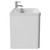 Vela Gloss White 800mm Wall Mounted 2 Drawer Vanity Unit with Fina Basin Side View