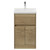 Montego Autumn Oak 500mm 1 Drawer 2 Door Vanity Unit with Glide Basin View from Front