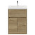 Montego Autumn Oak 600mm 1 Drawer 2 Door Vanity Unit with Glide Basin View from Front