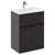 Montego Graphite Grey 600mm 1 Drawer 2 Door Vanity Unit with Angel Basin Left Hand View