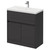 Montego Graphite Grey 800mm 1 Drawer 2 Door Vanity Unit with Glide Basin Right Hand View