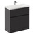 Montego Graphite Grey 800mm 1 Drawer 2 Door Vanity Unit with Glide Basin Left Hand View