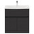 Montego Graphite Grey 800mm 1 Drawer 2 Door Vanity Unit with Arc Basin View from Front