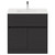 Montego Graphite Grey 800mm 1 Drawer 2 Door Vanity Unit with Angel Basin View from Front