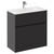 Montego Graphite Grey 800mm 1 Drawer 2 Door Vanity Unit with Angel Basin Left Hand View