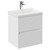 Montego Gloss White 500mm Wall Mounted 2 Drawer Vanity Unit with Glide Basin Left Hand View