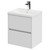 Montego Satin White 500mm Wall Mounted 2 Drawer Vanity Unit with Glide Basin Right Hand View