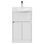 Montego Satin White 500mm 1 Drawer 2 Door Vanity Unit with Arc Basin View from Front