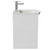 Montego Gloss White 500mm Wall Mounted 2 Drawer Vanity Unit with Arc Basin Side View