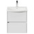 Montego Satin White 500mm Wall Mounted 2 Drawer Vanity Unit with Arc Basin View from Front