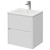 Montego Gloss White 500mm Wall Mounted 2 Drawer Vanity Unit with Angel Basin Right Hand View