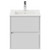 Montego Gloss White 500mm Wall Mounted 2 Drawer Vanity Unit with Angel Basin View from Front