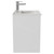 Montego Gloss White 500mm Wall Mounted 2 Drawer Vanity Unit with Angel Basin Side View