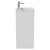 Montego Gloss White 600mm 1 Drawer 2 Door Vanity Unit with Glide Basin Side View