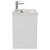 Montego Gloss White 600mm Wall Mounted 2 Drawer Vanity Unit with Glide Basin Side View