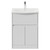 Montego Gloss White 600mm 1 Drawer 2 Door Vanity Unit with Arc Basin View from Front