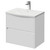 Montego Gloss White 600mm Wall Mounted 2 Drawer Vanity Unit with Arc Basin Right Hand View thumbnail