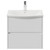 Montego Gloss White 600mm Wall Mounted 2 Drawer Vanity Unit with Arc Basin View from Front