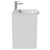Montego Gloss White 600mm Wall Mounted 2 Drawer Vanity Unit with Arc Basin Side View