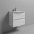 Montego Gloss White 600mm Wall Mounted 2 Drawer Vanity Unit with Arc Basin Studio Shot