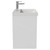 Montego Gloss White 600mm Wall Mounted 2 Drawer Vanity Unit with Rimini Basin Side View