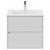 Montego Gloss White 600mm Wall Mounted 2 Drawer Vanity Unit with Angel Basin View from Front