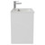 Montego Gloss White 600mm Wall Mounted 2 Drawer Vanity Unit with Angel Basin Side View