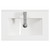 Montego Gloss White 600mm Wall Mounted 2 Drawer Vanity Unit with Angel Basin Top View