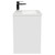 Montego Satin White 600mm Wall Mounted 2 Drawer Vanity Unit with Angel Basin Side View