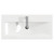 Montego Gloss White 800mm 1 Drawer 2 Door Vanity Unit with Glide Basin Top View