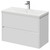 Montego Gloss White 800mm Wall Mounted 2 Drawer Vanity Unit with Glide Basin Right Hand View thumbnail